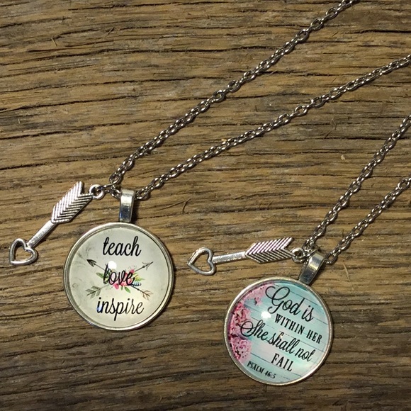 Love Tree Jewelry - 🆕 teach/inspire & God is within ❤️ necklace pair